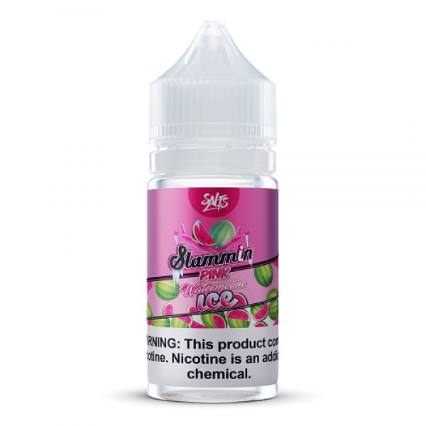 Pink Watermelon Ice 30ml Nic Salt Vape Juice - Slammin