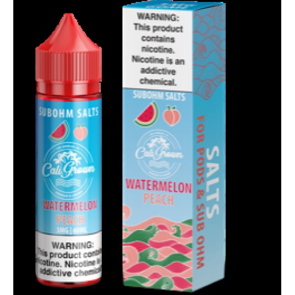 Watermelon Peach 60ml Vape Juice - California Grown Sub-Ohm Salts