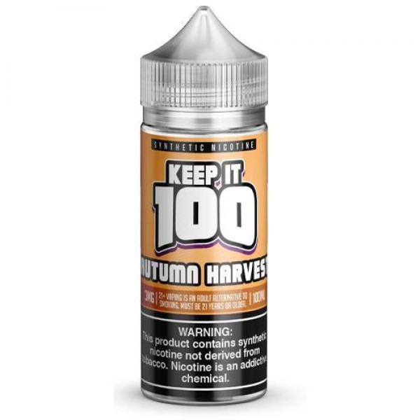 Autumn Harvest 100ml Synthetic Nicotine Vape Juice - Keep It 100