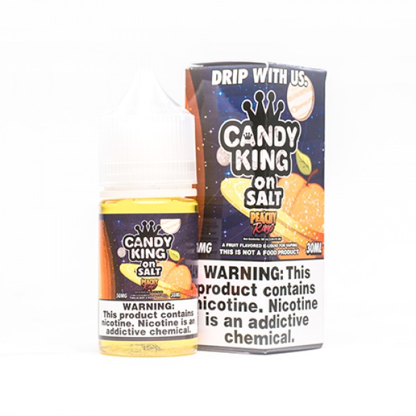 Candy King Peachy Rings Synthetic Nicotine 30ml Nic Salt Vape Juice