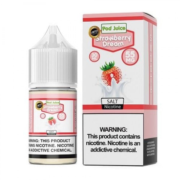 Pod Juice Strawberry Ice Cream 30ml Nic Salt Vape Juice