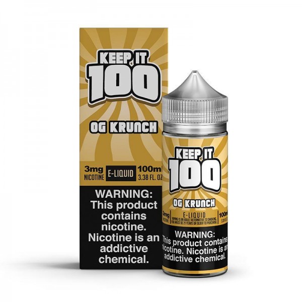 Krunch 100ml Synthetic Nicotine Vape Juice - Keep It 100