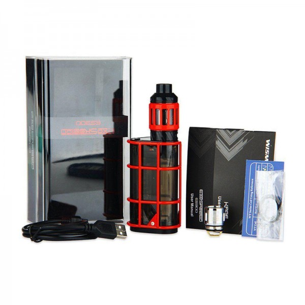 Wismec Exo Skeleton Full Kit - ES300 Mod with KAGE Atomizer (2.8mL Version)