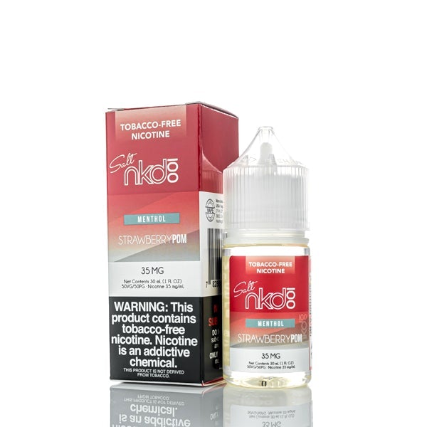 NKD 100 Salts Menthol Strawberry POM 30ml Nic Salt Vape Juice (TF)