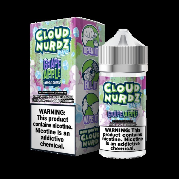 Cloud Nurdz Grape Apple ICED 100ml Vape Juice