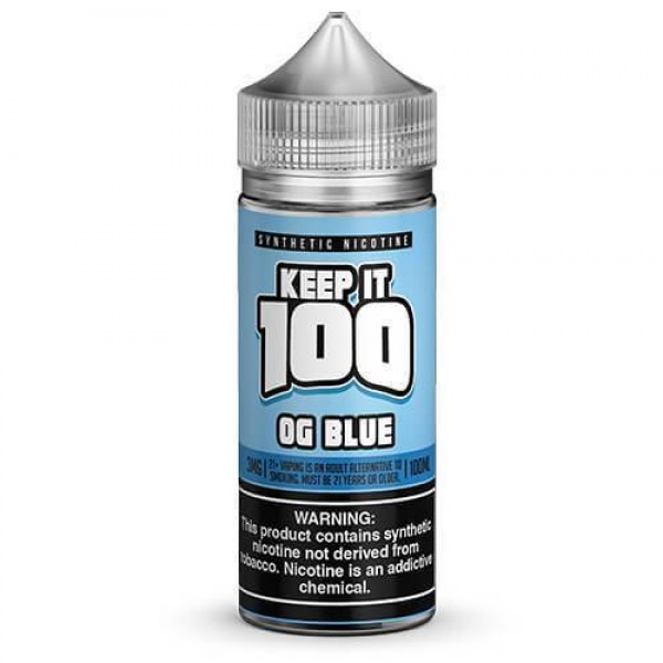 OG Blue 100ml Synthetic Nicotine Vape Juice - Keep It 100