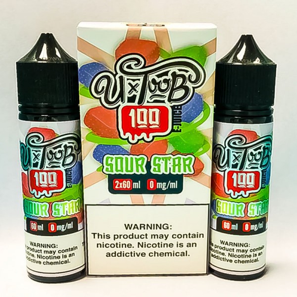 U TooB 100 Sour Star 2x 60ml (120ml) Vape Juice