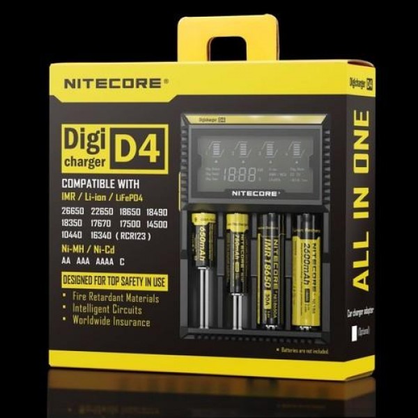 Digicharger D4 Charger - Nitecore (Four-Slot)