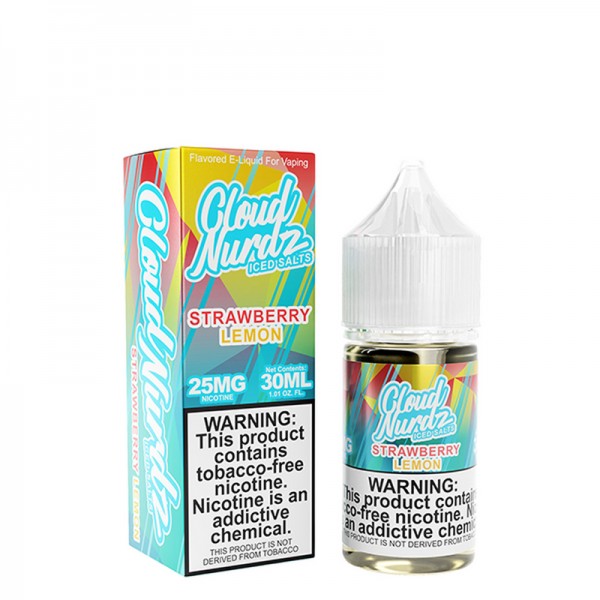 Strawberry Lemon Iced 30ml TF Nic Salt Vape Juice - Cloud Nurdz