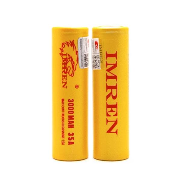 IMREN 18650 3000mAh 15A-35A Battery (2pcs)