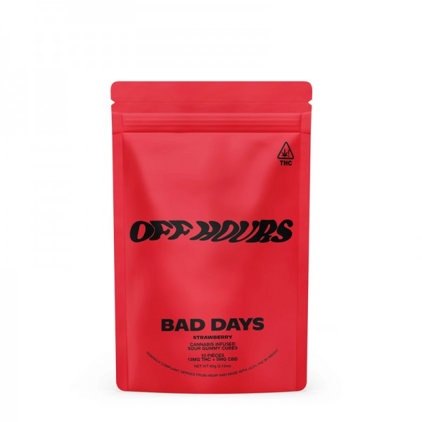 Bad Days Off Hours: D9 + CBD 200mg Sour Gummies (10x Pack)