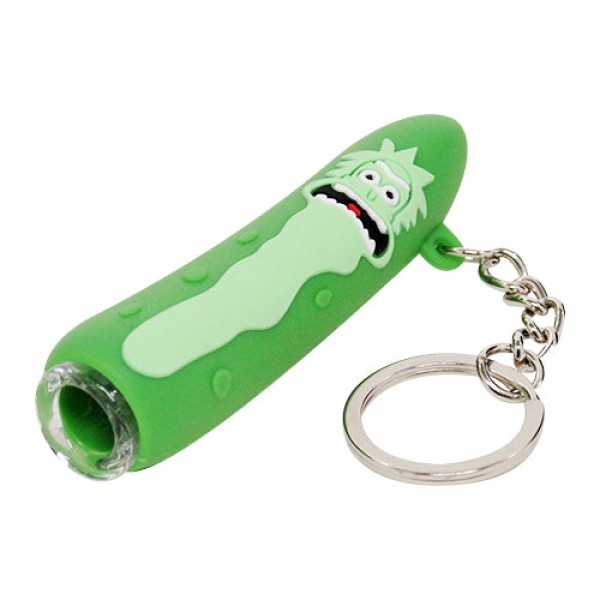 Mini Pickle Rick Keychain Chillum