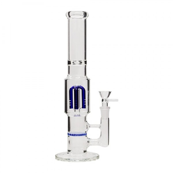 Honeycomb to 4 Arm Tree Perc Glass Bong