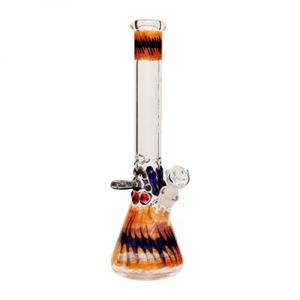 AMG 18" Glass Beaker Bong w- Accents (7mm Thick)