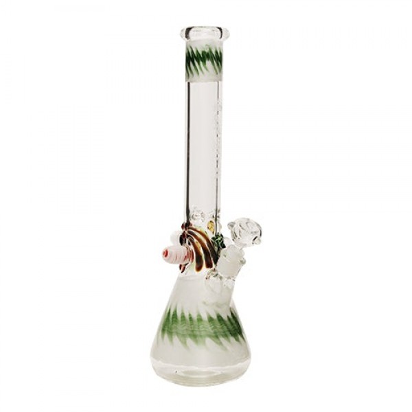 AMG 18" Glass Beaker Bong w- Accents (7mm Thick)