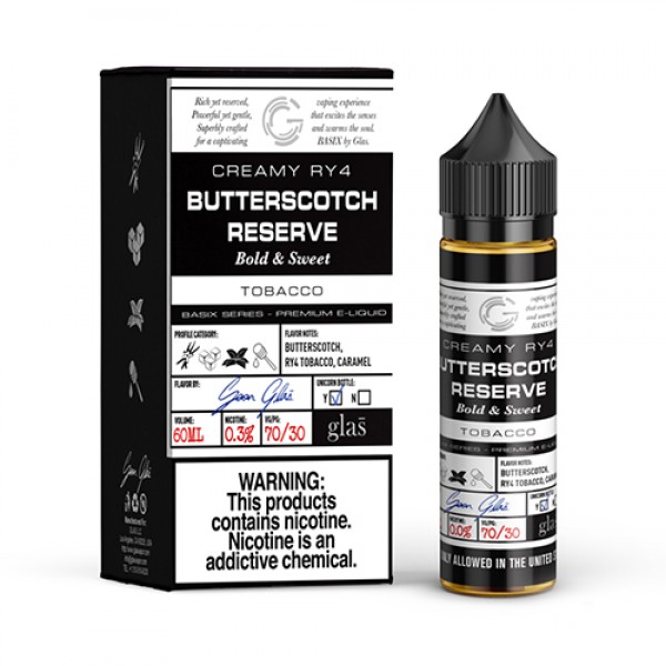 Basix Series by Glas Vapors - Butterscotch Reserve Vape Juice (60mL)