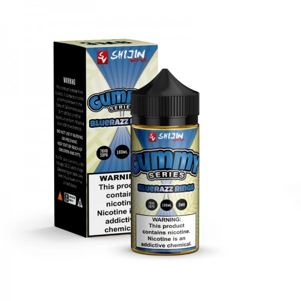 Shijin Gummy Series Blue Razz Rings 100ml Vape Juice