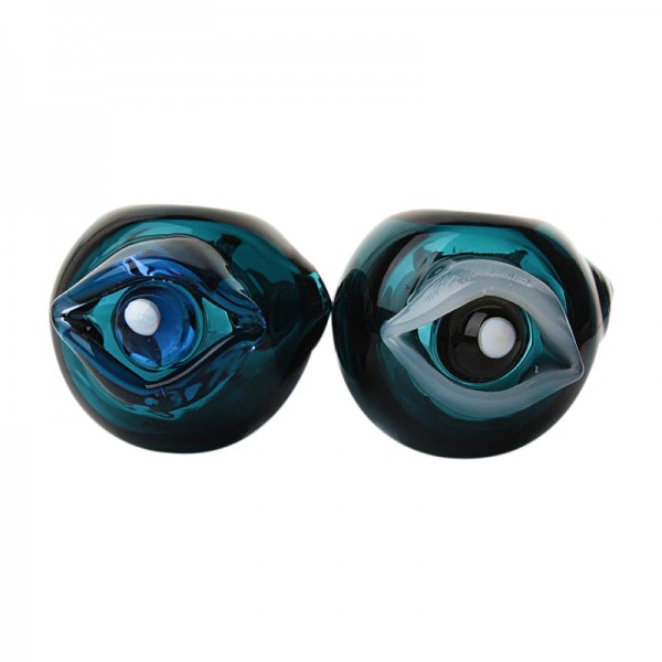 Bjorn Jorgøn Blue 3D Eyeball Hand Pipe
