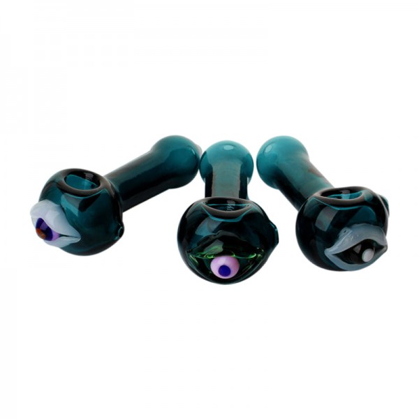 Bjorn Jorgøn Blue 3D Eyeball Hand Pipe