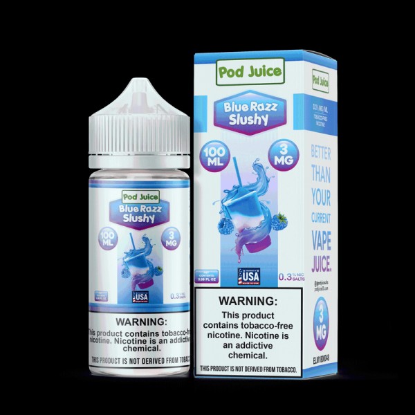 Pod Juice Freeze Blue Razz Slushy TF 100ml Vape Juice