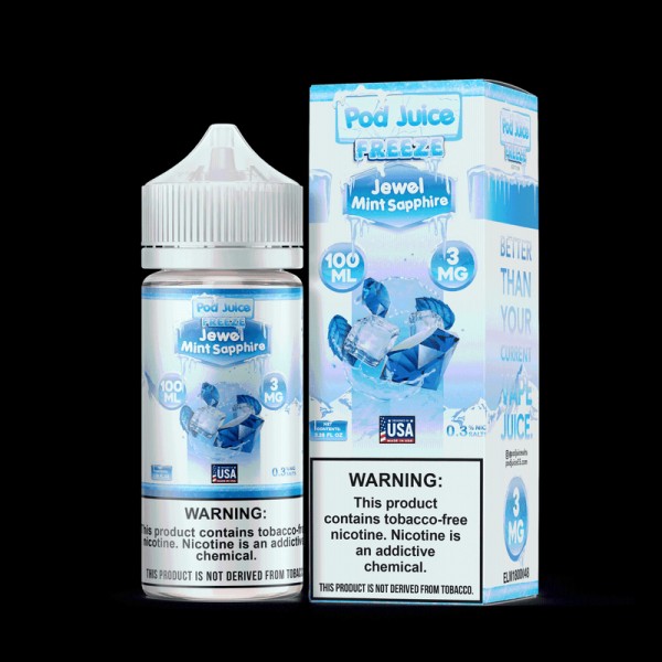 Pod Juice Freeze Jewel Mint Sapphire TF 100ml Vape Juice