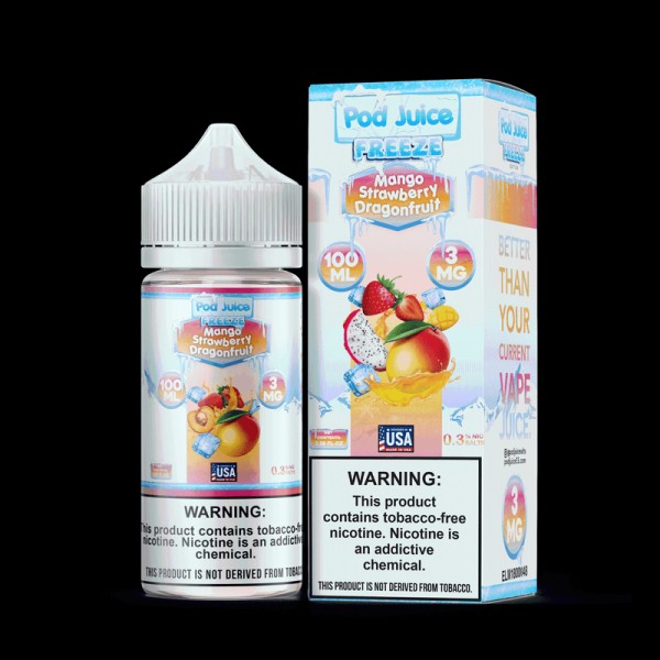 Pod Juice Freeze Mango Strawberry Dragonfruit TF 100ml Vape Juice