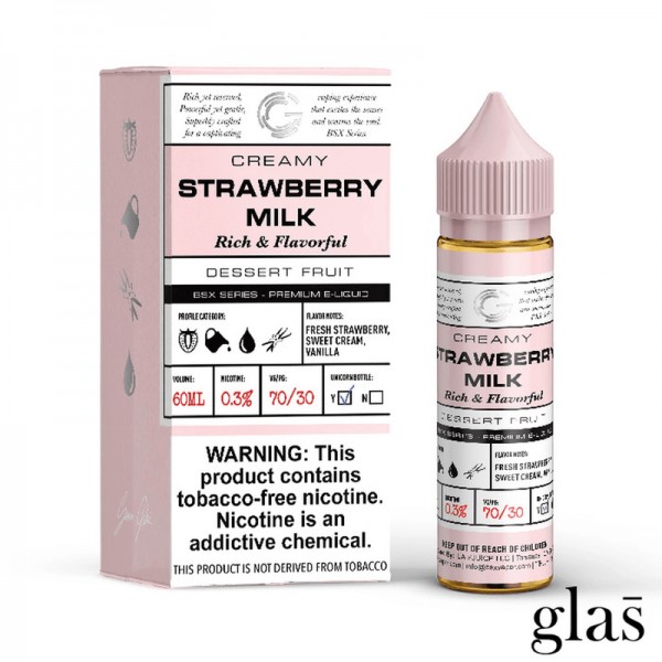GLAS BSX Series Strawberry Milk 60ml TF Vape Juice