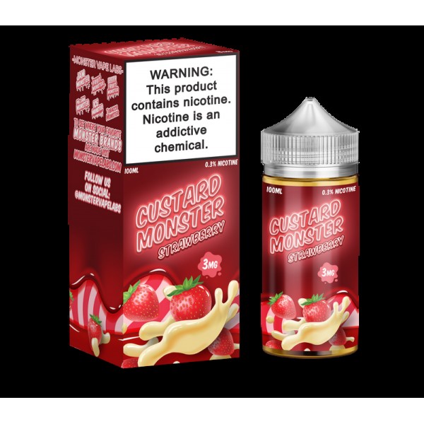 Custard Monster Strawberry Custard 100ml Vape Juice