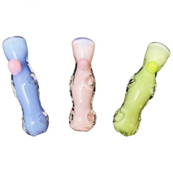 Colored Handmade Glass Chillum