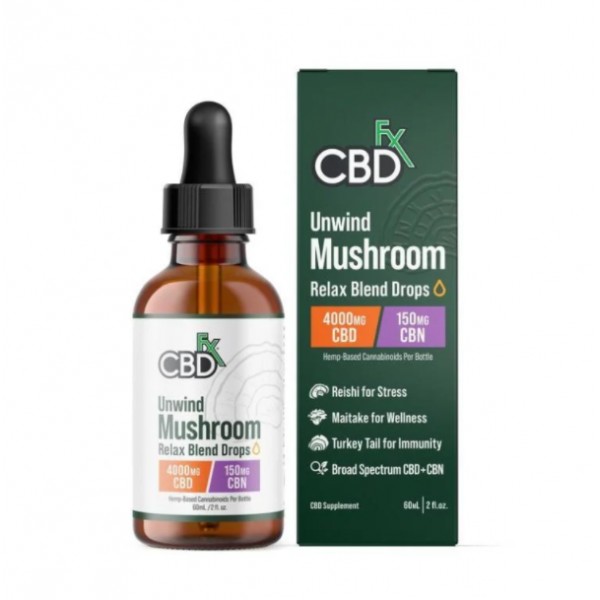 CBDfx Unwind Blend Mushroom + CBD Tincture