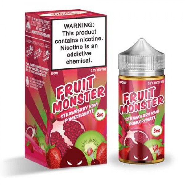 Fruit Monster Strawberry Kiwi Pomegranate 100ml Vape Juice