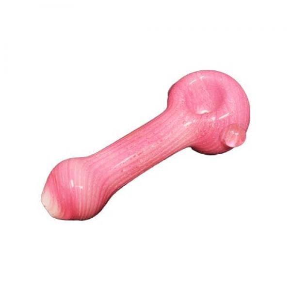Pink Multi-Designed Handmade Glass Hand Pipe