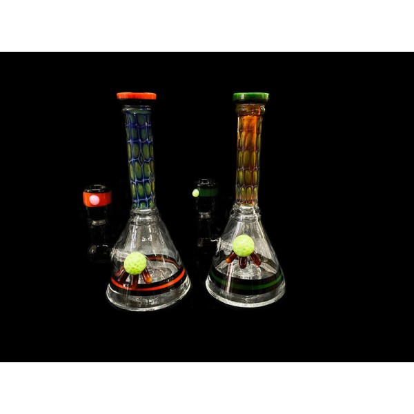 8.5" Fumed Handmade Glass Bong w- Mini Showerhead Perc