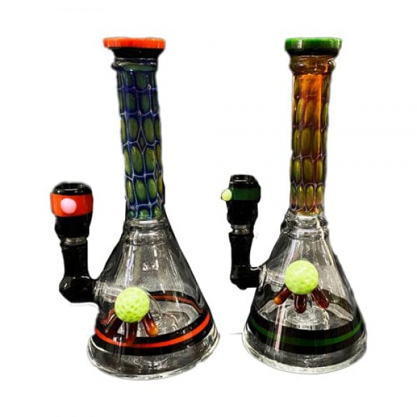 8.5" Fumed Handmade Glass Bong w- Mini Showerhead Perc